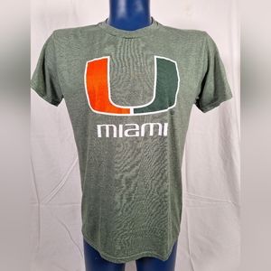 Miami Hurricanes  Green Mens SS Tshirt